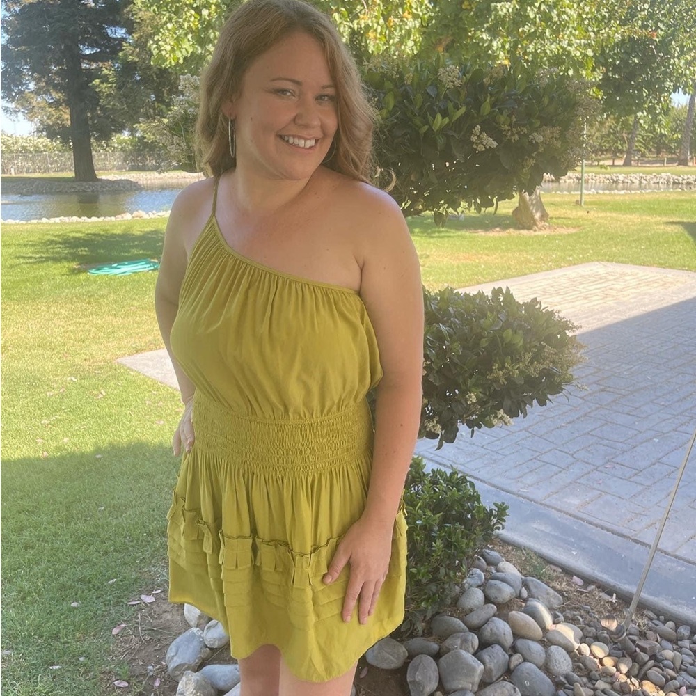 Mustard Seed One Shoulder Cami Dress NWT - Picture 6 of 7